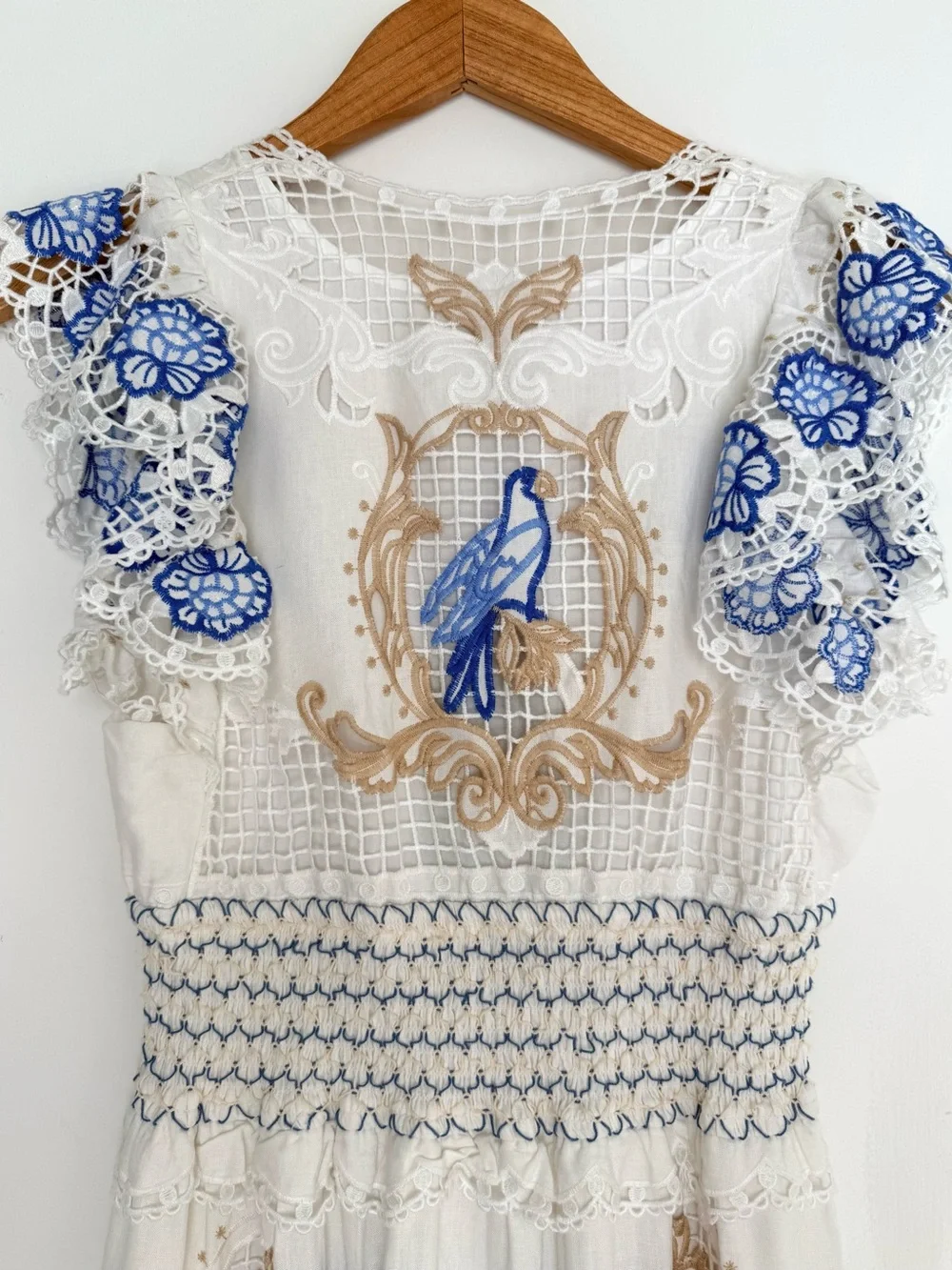 FARM Rio Romantic Richelieu Lace & Embroidery Maxi Dress, NWT π§π· - Picture 14 of 16